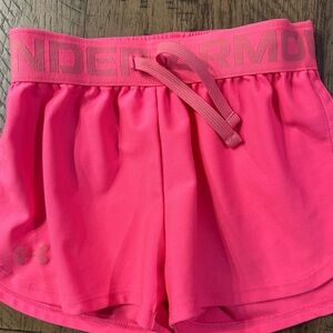 Girls Youth XS Under Armour Pink Athletic Shorts